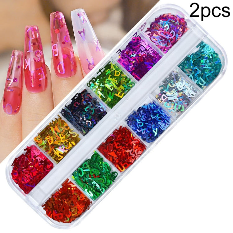 2 PCS Nail Art Butterfly Laser Symphony Sequins Reluova