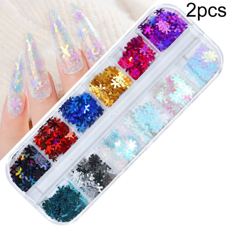 2 PCS Nail Art Butterfly Laser Symphony Sequins