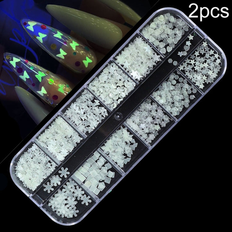 2 PCS Nail Art Butterfly Laser Symphony Sequins Reluova