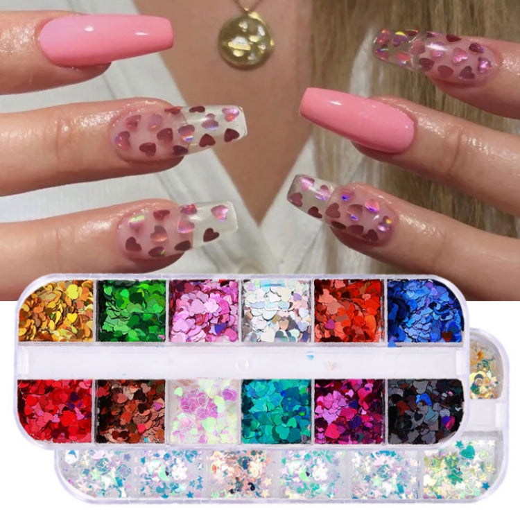 2 PCS Nail Art Butterfly Laser Symphony Sequins Reluova