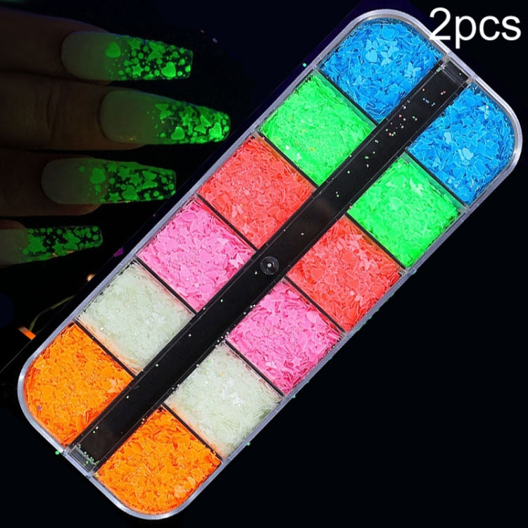 2 PCS Nail Art Butterfly Laser Symphony Sequins