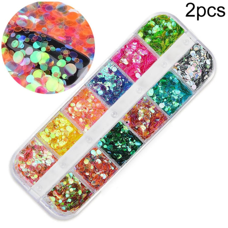 2 PCS Nail Art Butterfly Laser Symphony Sequins Reluova