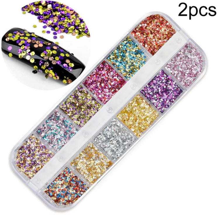 2 PCS Nail Art Butterfly Laser Symphony Sequins Reluova