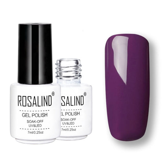 ROSALIND Gel Polish Set UV Semi Permanent Primer Top Coat Poly Gel Varnish Nail Art Manicure Gel, Capacity: 7ml Reluova