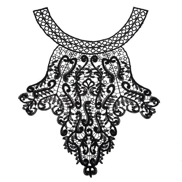 Embroidered Lace Collar Flower Three-dimensional Hollow Fake Collar DIY Clothing Accessories Reluova