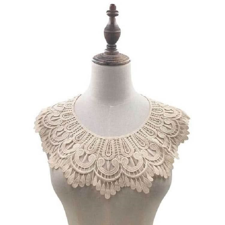 Milk Silk Lace Embroidered Collar Three-dimensional Hollow Fake Collar DIY Clothing Accessories, Size: 32 x 32cm Reluova