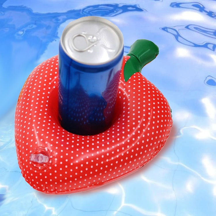 2 PCS Strawberry Shape Inflatable Coaster Floating Water Drink Cup Holder-Reluova