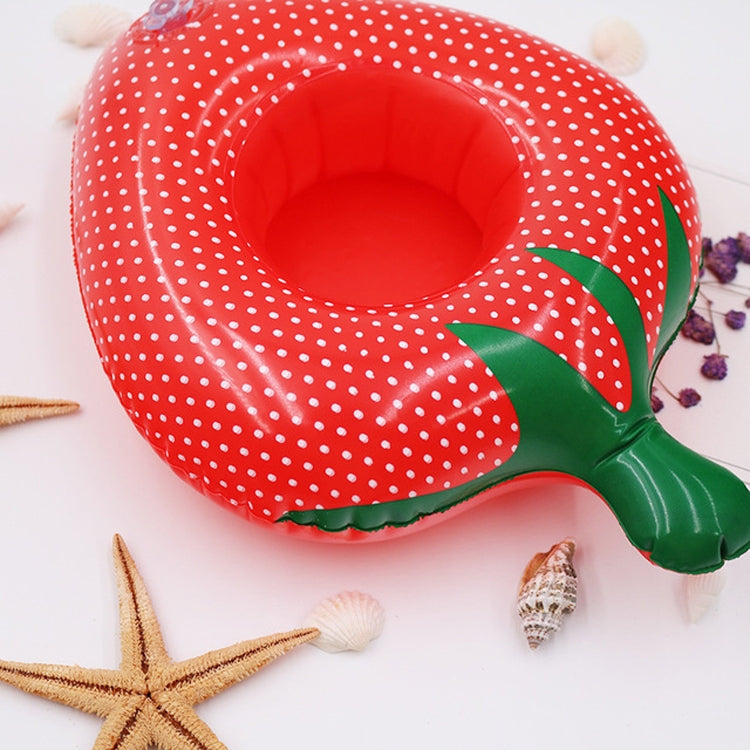 2 PCS Strawberry Shape Inflatable Coaster Floating Water Drink Cup Holder