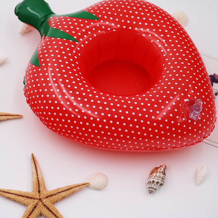 2 PCS Strawberry Shape Inflatable Coaster Floating Water Drink Cup Holder-Reluova