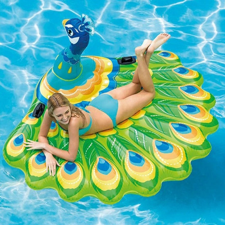 Oversized Eacock Mount Floating Row Surfboard Inflatable Lounge Chair Water Swimming Supplies Reluova