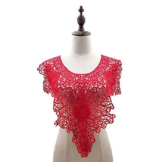 Lace Embroidery Hollow Fake Collar DIY Clothing Accessories, Size: About 55 x 47cm Reluova