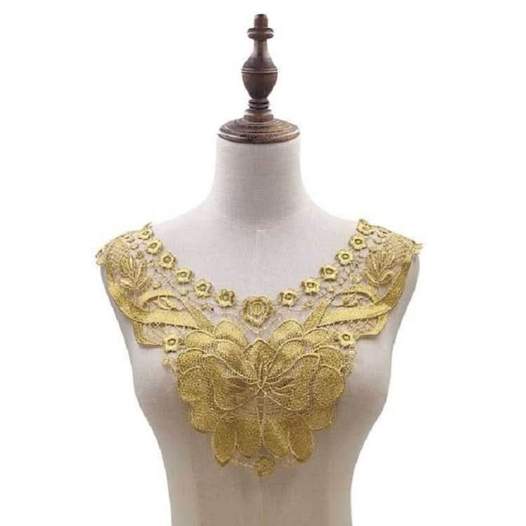 Lace Butterfly Flower Embroidery Collar Flower Three-dimensional Hollow Fake Collar DIY Clothing Accessories, Size: 36 x 30cm Reluova