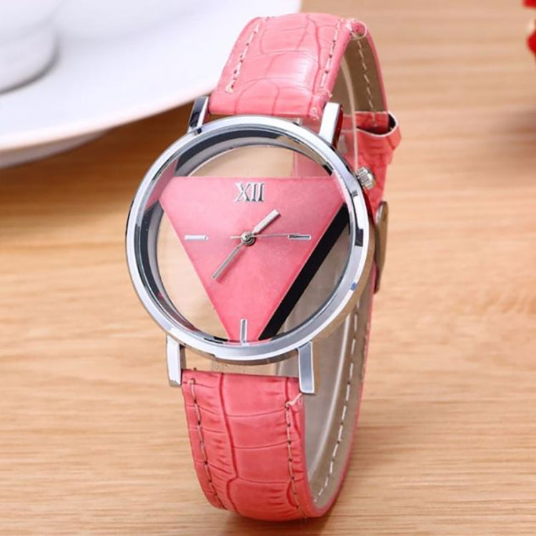 Snake Belt Women Watch Double-Sided Hollow Perspective Triangle Quartz Watch Reluova