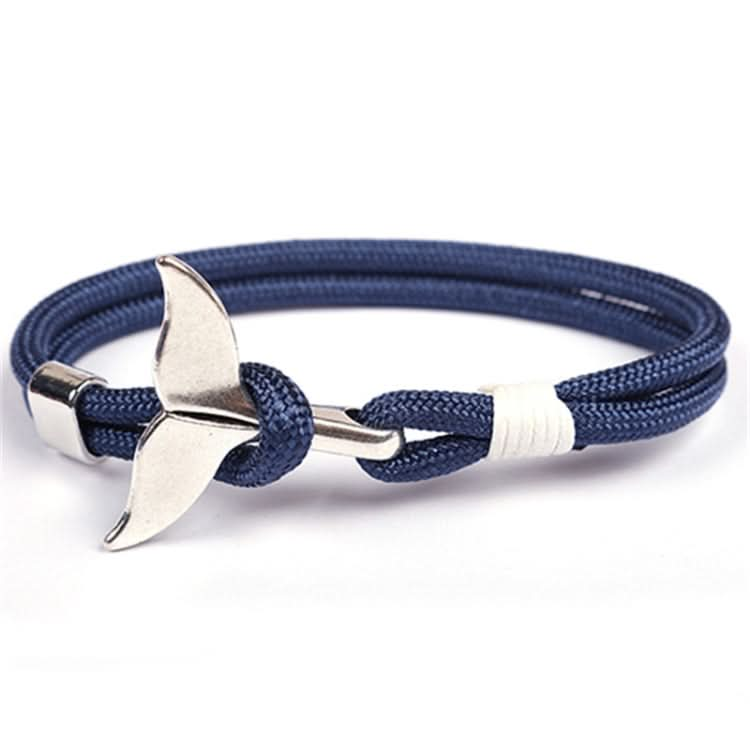 Whale Tail Anchor Charm Nautical Survival Rope Chain Bracelets