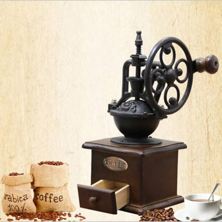 Manual Coffee Grinder Antique Cast Iron Hand Crank Coffee Machine - Reluova