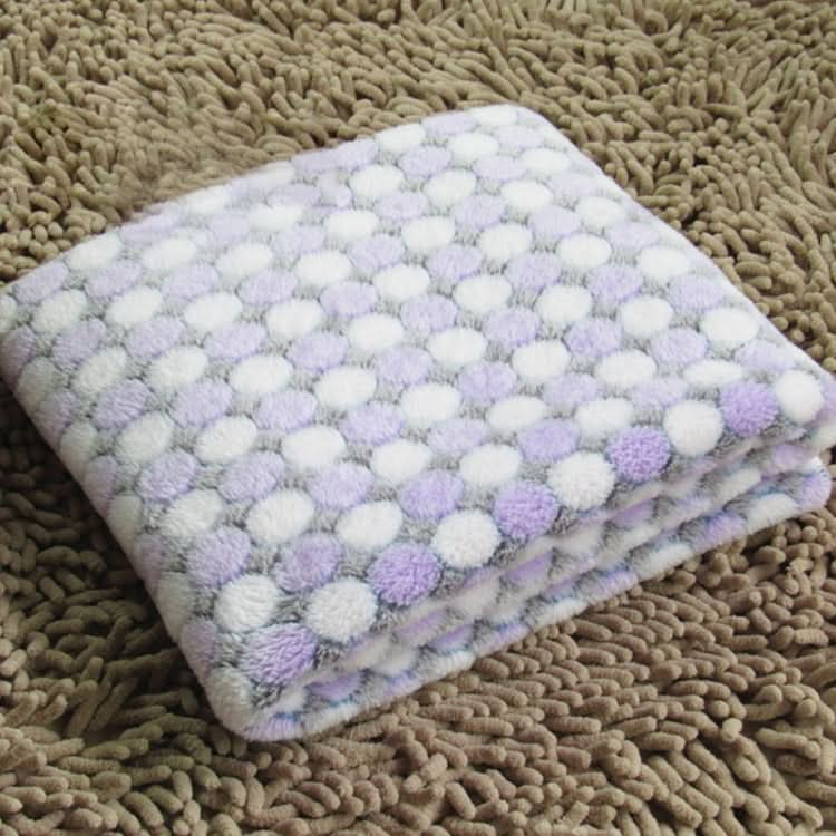 Soft Flannel Pet Blanket Dots Printed Breathable Bed Mat Warm Pet Sleeping Cushion Cover for Pet Dog Cat - Reluova