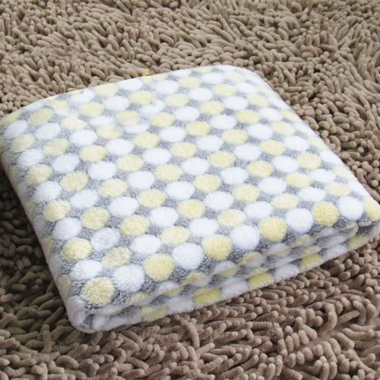 Soft Flannel Pet Blanket Dots Printed Breathable Bed Mat Warm Pet Sleeping Cushion Cover for Pet Dog Cat - Reluova