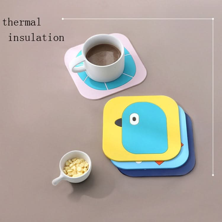 2 PCS Creative Cartoon Insulation Pad Home Dining Mat Coaster Silicone Anti-scalding Bowl Mat-Reluova