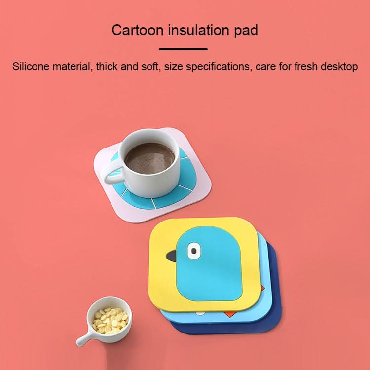 2 PCS Creative Cartoon Insulation Pad Home Dining Mat Coaster Silicone Anti-scalding Bowl Mat-Reluova