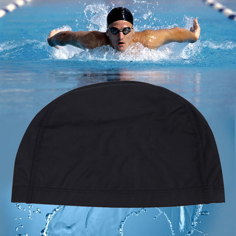 PU Coated Waterproof Enlarged Swimming Cap for Adult Men and Women Reluova