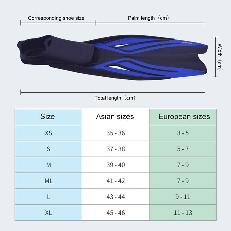 Swimming Free Diving Fins Silicone Flippers Diving Equipment Reluova