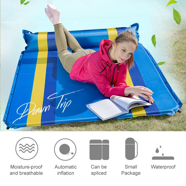 Color Matching Automatic Inflatable Outdoor Sports Double Camping Air Cushion