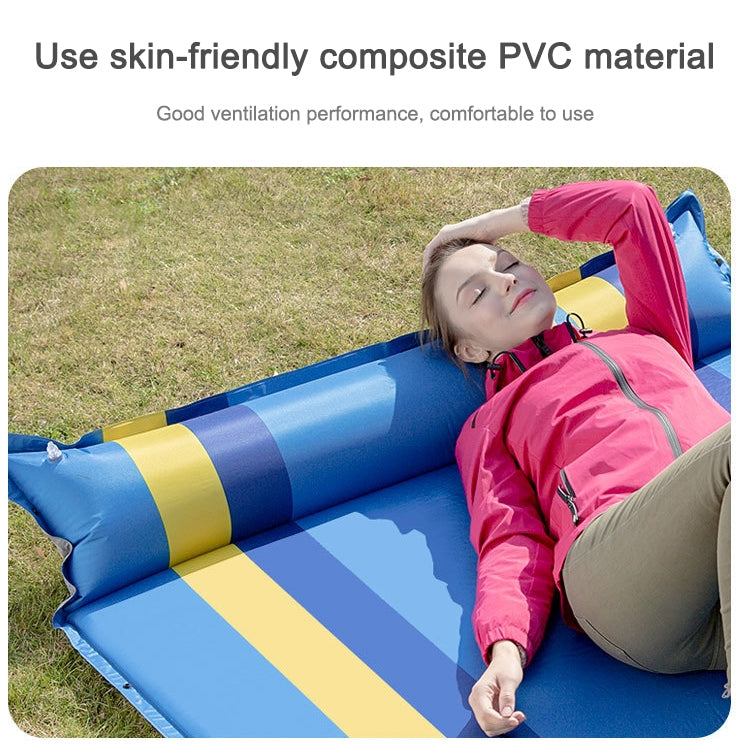 Color Matching Automatic Inflatable Outdoor Sports Double Camping Air Cushion Reluova