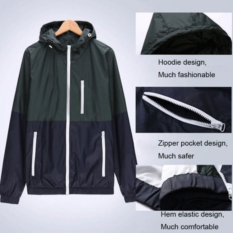 Trendy Unisex Sports Jackets Hooded Windbreaker Thin Sun-protective Sportswear Outwear Reluova