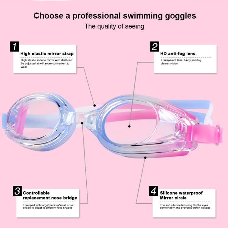 JIEHU JH8102 4 in1 Women HD Transparent Anti-fog Waterproof Swimming Glasses Swimming Cap Set Reluova