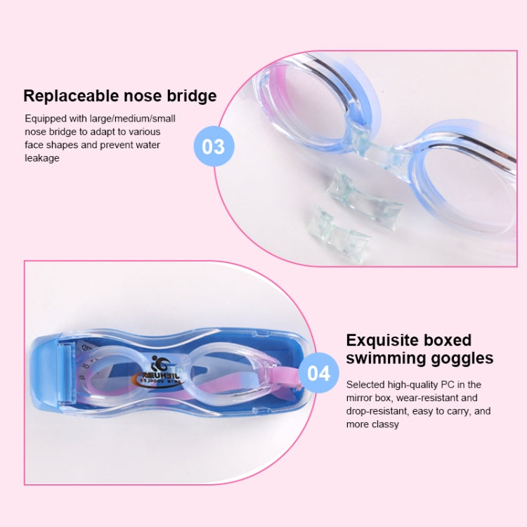 JIEHU JH8102 4 in1 Women HD Transparent Anti-fog Waterproof Swimming Glasses Swimming Cap Set Reluova