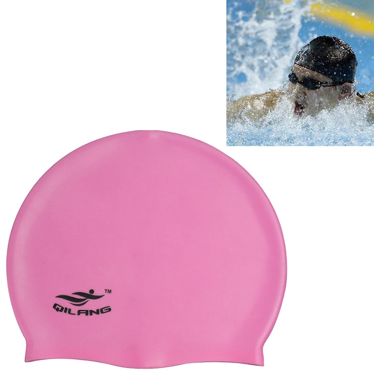 Adult Solid Color Waterproof Silicone Swimming Cap Reluova