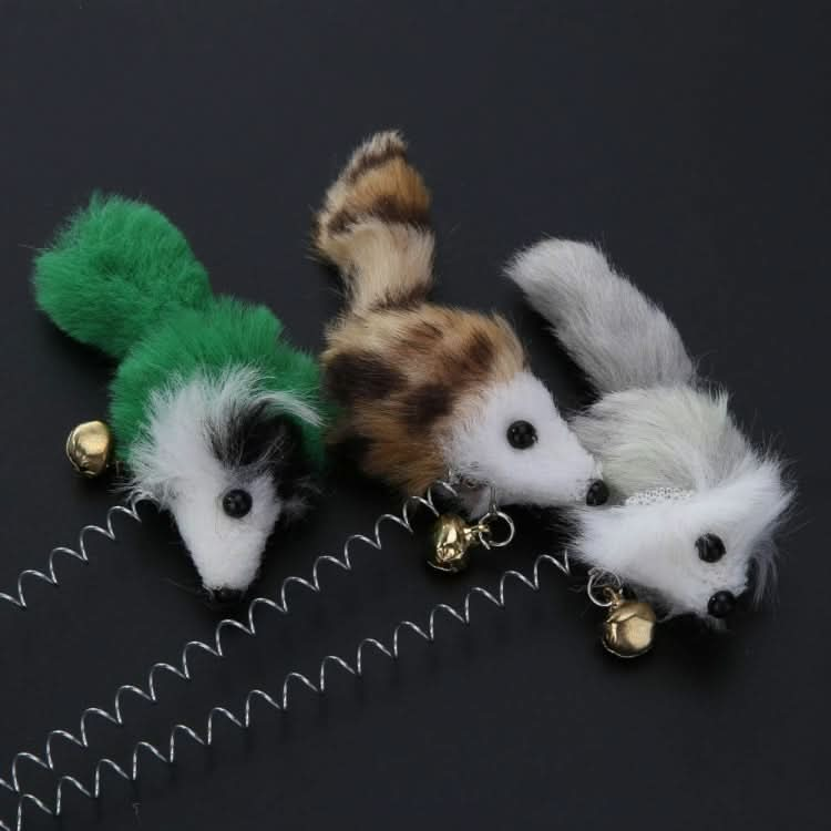 3 PCS Funny Cat Toys Elastic Feather False Mouse Bottom Sucker Toys for Cat Kitten Playing Pet Seat Scratch Toy Pet Cat Product-Reluova