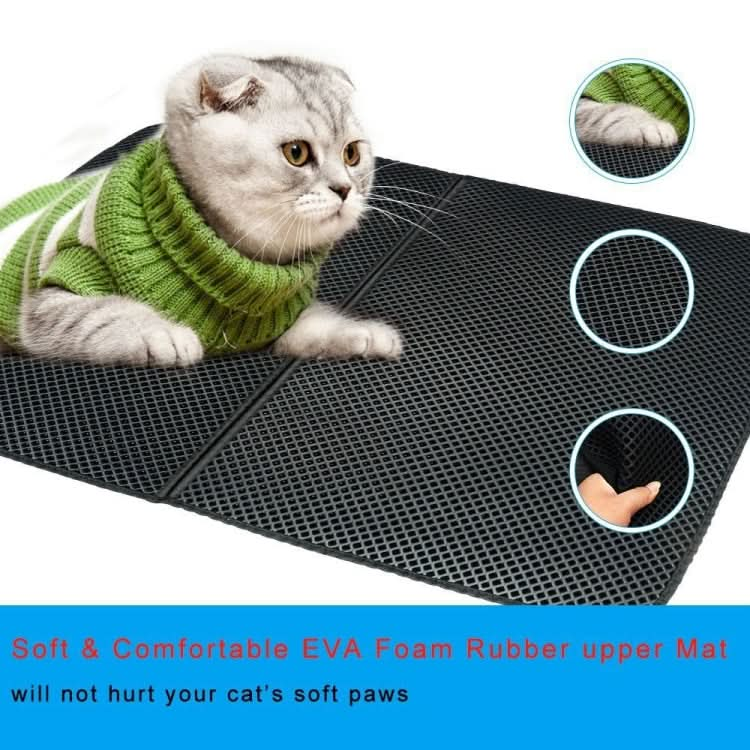 Waterproof Pet Cat Litter Mat EVA Double Layer Cat Litter Trapping Pets Mat Pad Bottom Non-slip Pet Litter Cat Mat - Reluova