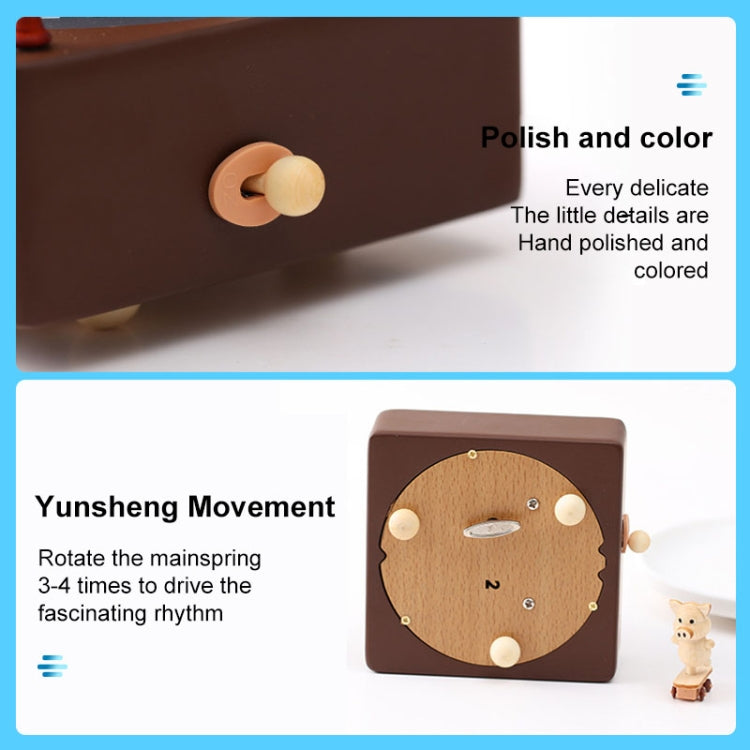 Wooden Music Box Wooden Crafts Creative Gift Home Decoration My Store