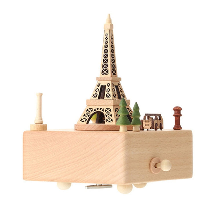 Home Creative Gift Wooden Music Box Iron Tower Music Box Decoration My Store