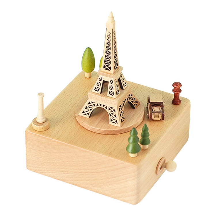 Home Creative Gift Wooden Music Box Iron Tower Music Box Decoration My Store