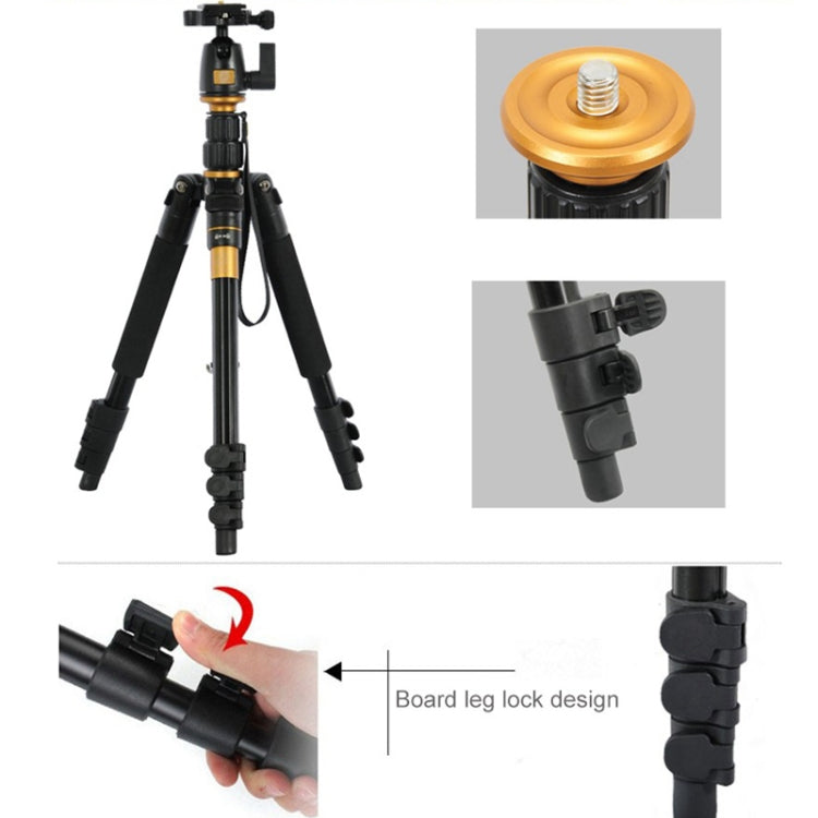 Q555 4-Section Folding Legs Aluminum Alloy Tripod Mount Monopod Holder with Ball Head My Store