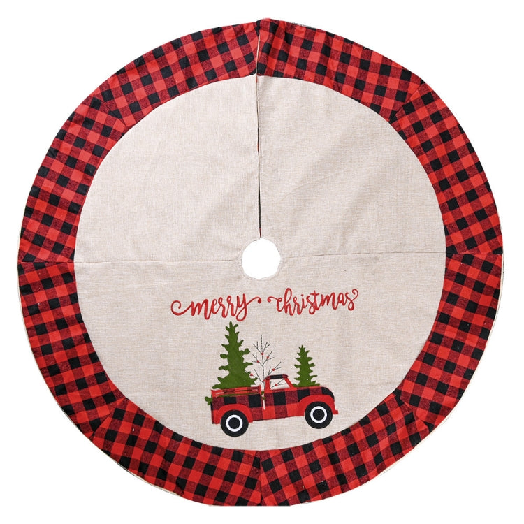 Christmas Decoration Supplies Linen Christmas Tree Skirt Car Christmas Tree Skirt