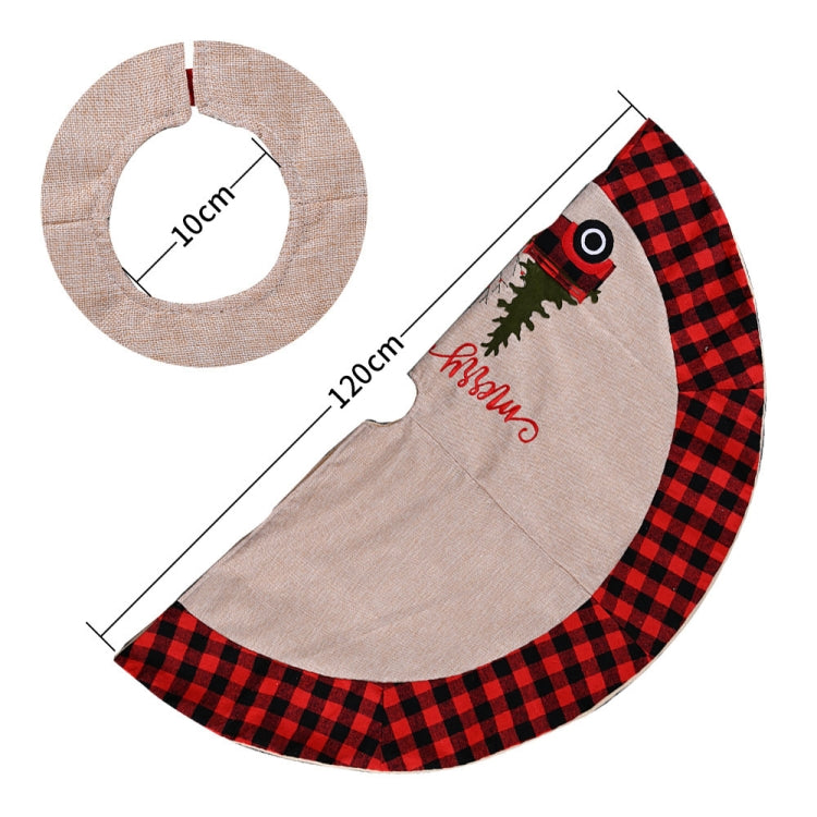 Christmas Decoration Supplies Linen Christmas Tree Skirt Car Christmas Tree Skirt