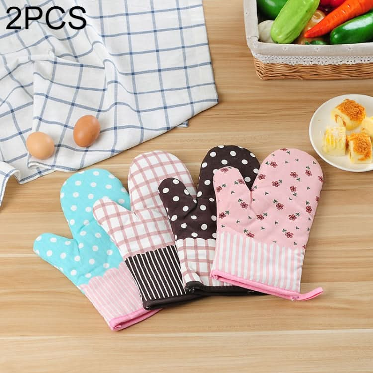 2 PCS Heat Insulation Gloves For Microwave Oven Thickened High Temperature Resistant Anti-scald Kitchen Baking Gloves-Reluova