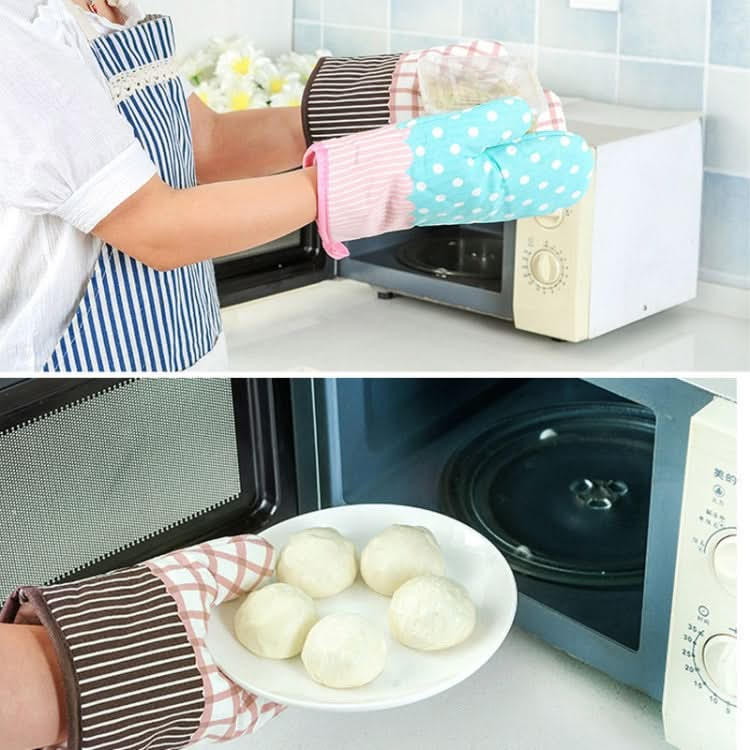 2 PCS Heat Insulation Gloves For Microwave Oven Thickened High Temperature Resistant Anti-scald Kitchen Baking Gloves-Reluova