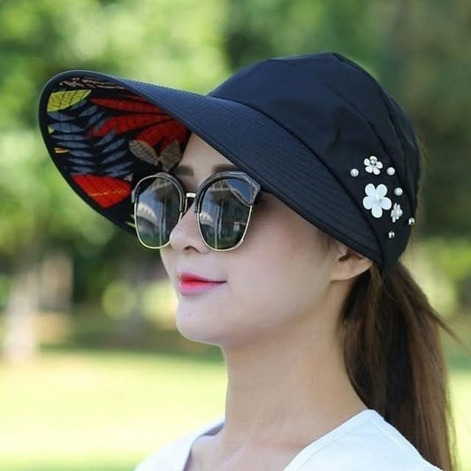 Women Summer Casual  Going Out Ultraviolet-proof Korean Style Folded Sun Block Hat Breathable And Light Reluova