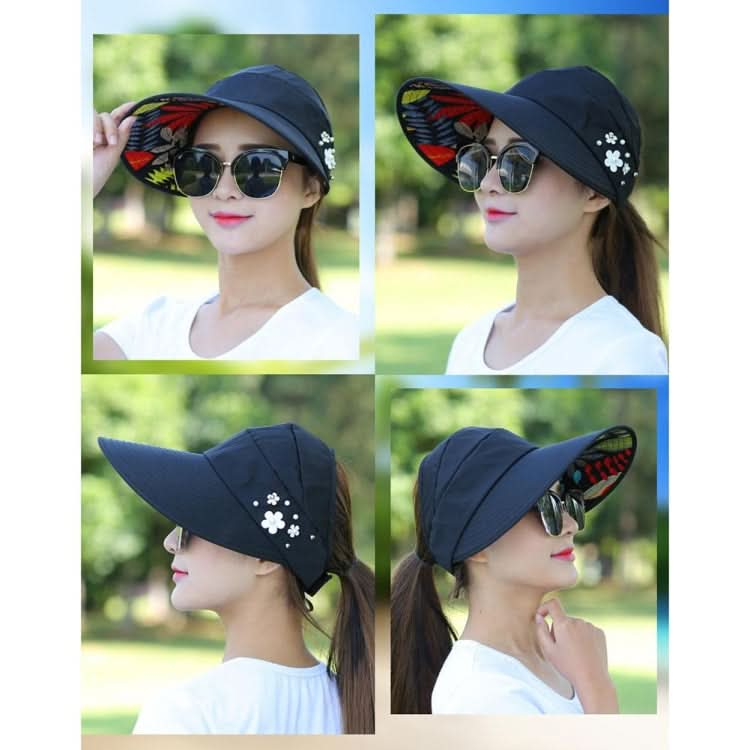 Women Summer Casual  Going Out Ultraviolet-proof Korean Style Folded Sun Block Hat Breathable And Light Reluova