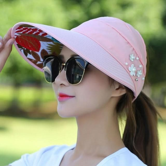 Women Summer Casual  Going Out Ultraviolet-proof Korean Style Folded Sun Block Hat Breathable And Light Reluova