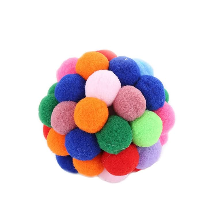 3 PCS Colorful Handmade Bells Cat Bouncy Ball Pet Toy-Reluova