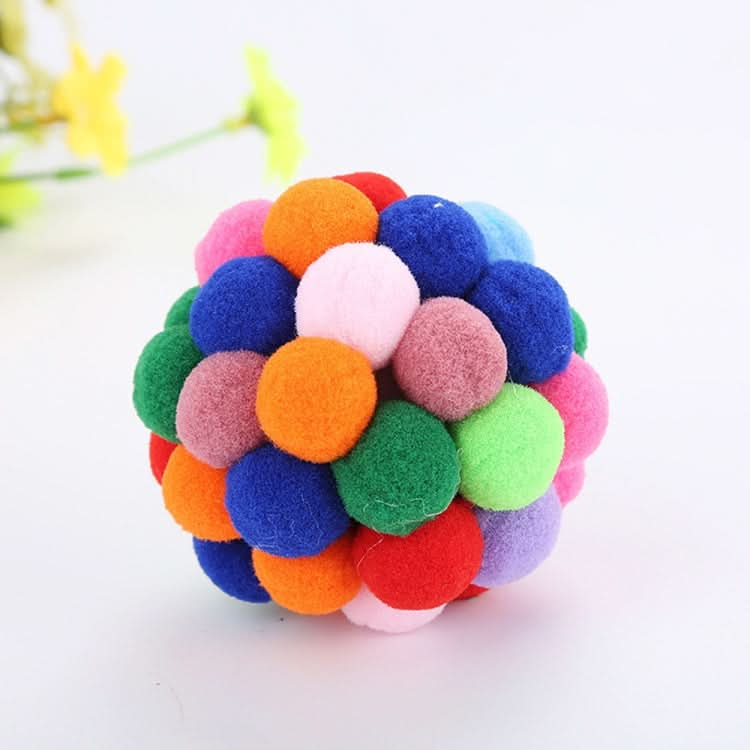 3 PCS Colorful Handmade Bells Cat Bouncy Ball Pet Toy - Reluova