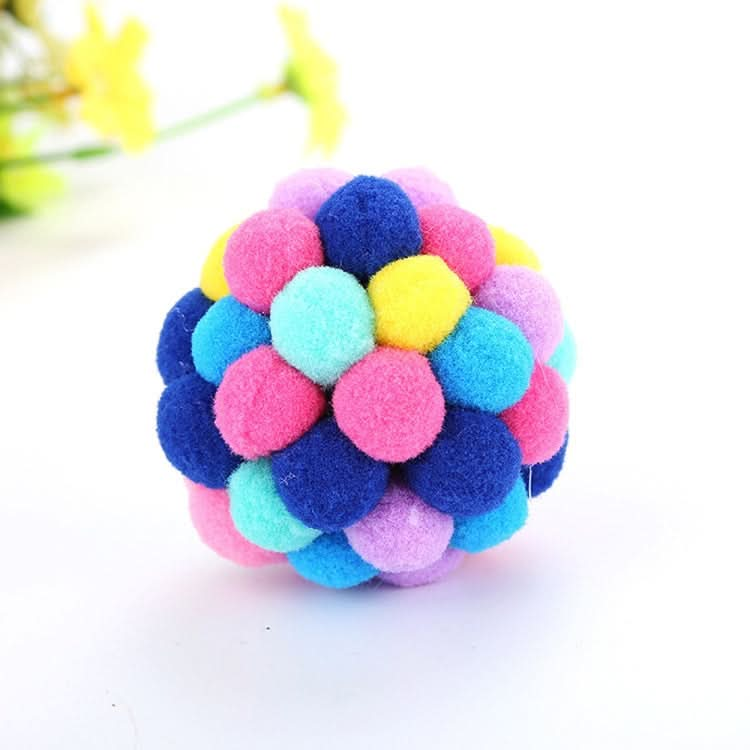 3 PCS Colorful Handmade Bells Cat Bouncy Ball Pet Toy - Reluova