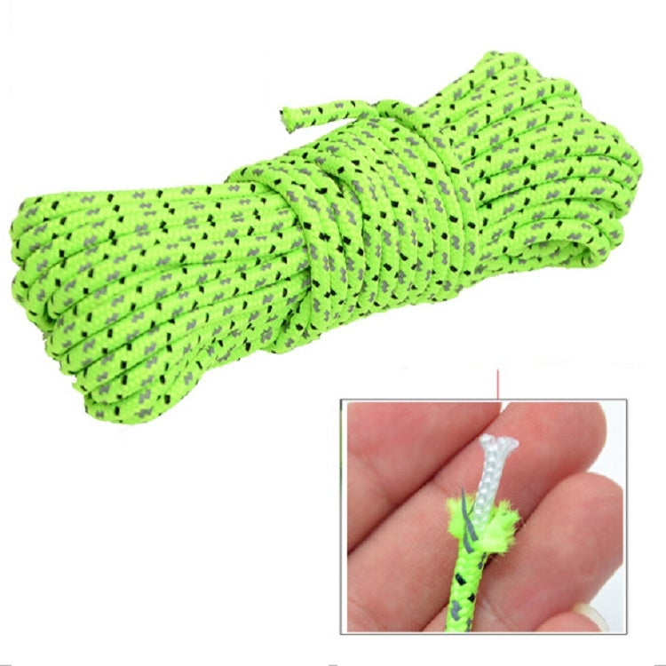 2.5mm Diameter Reflective String Windproof Tent Rope Line Camping Rope Reflective Tent Ropes, Length: 50m