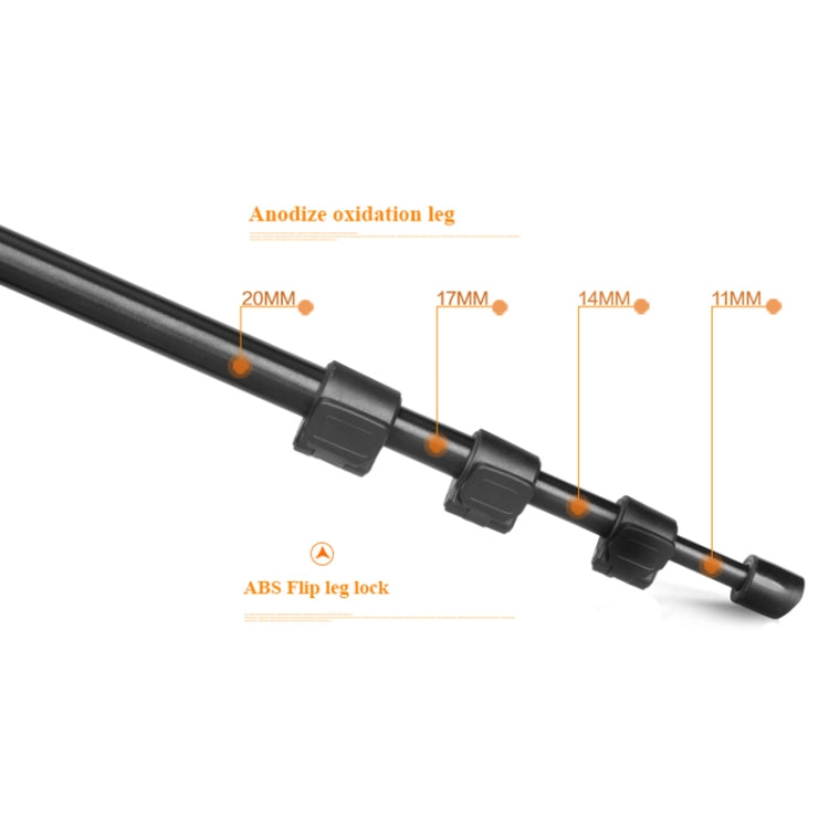 Q160s 4-Section Folding Legs Live Broadcast Aluminum Alloy Tripod Mount with Damping Tripod Ball-Head My Store