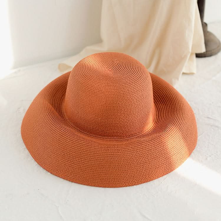 Big Eaves Straw Hat  Female Summer Sunscreen Basin Hat Beach Vacation Sunhat Fisherman Hat Reluova